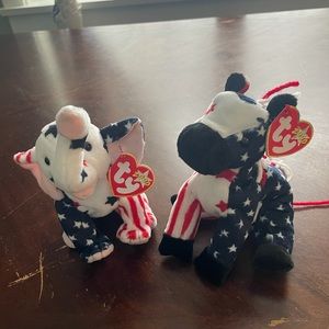 Final price Righty and Lefty Beanie Babies